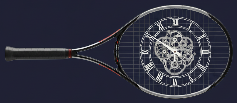 Tennis Time - Tennis Racquet Clock Logo